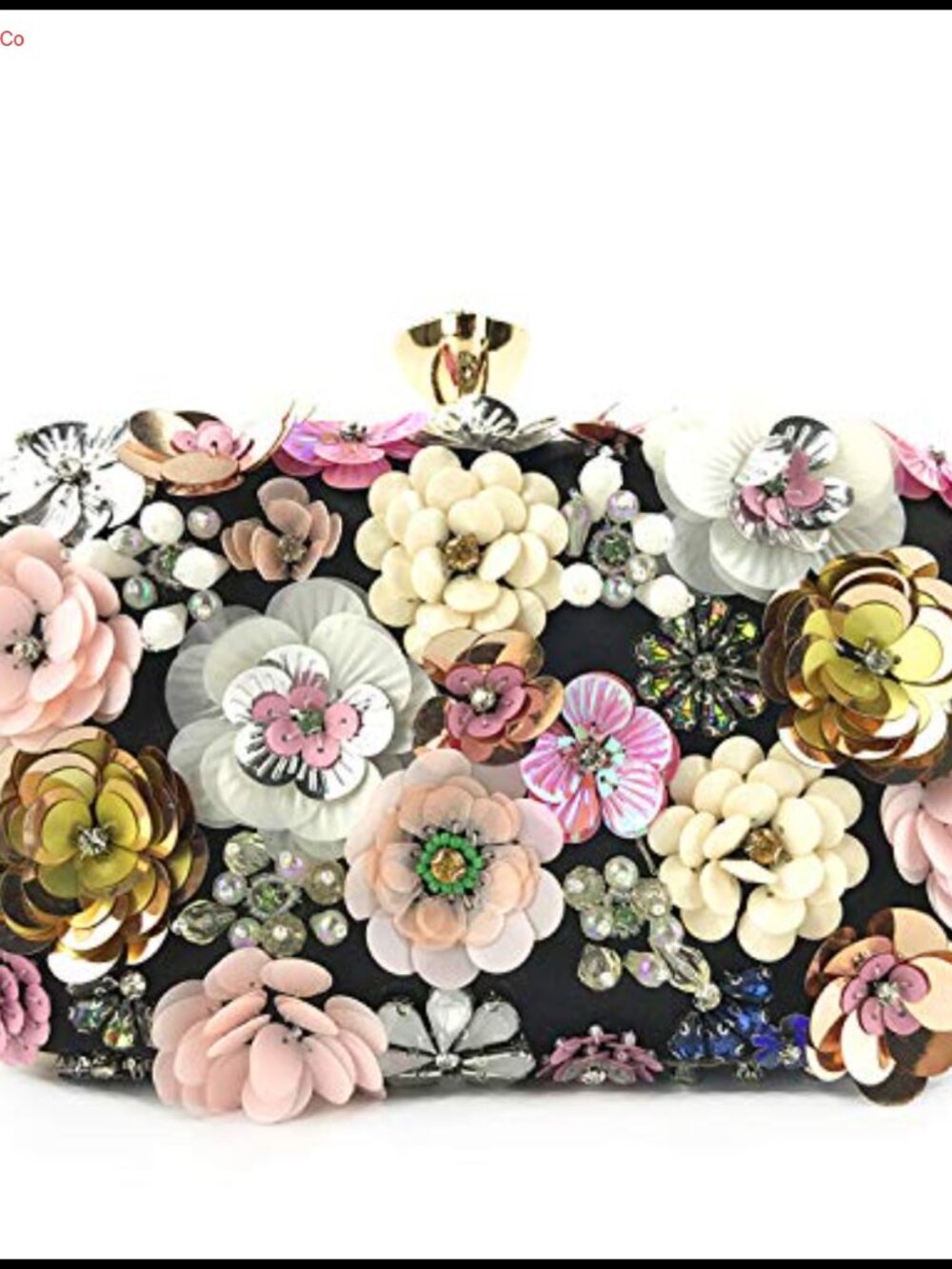 Flower Evening Clutch Handbag 3D Floral Chain Strap Shoulder Bag